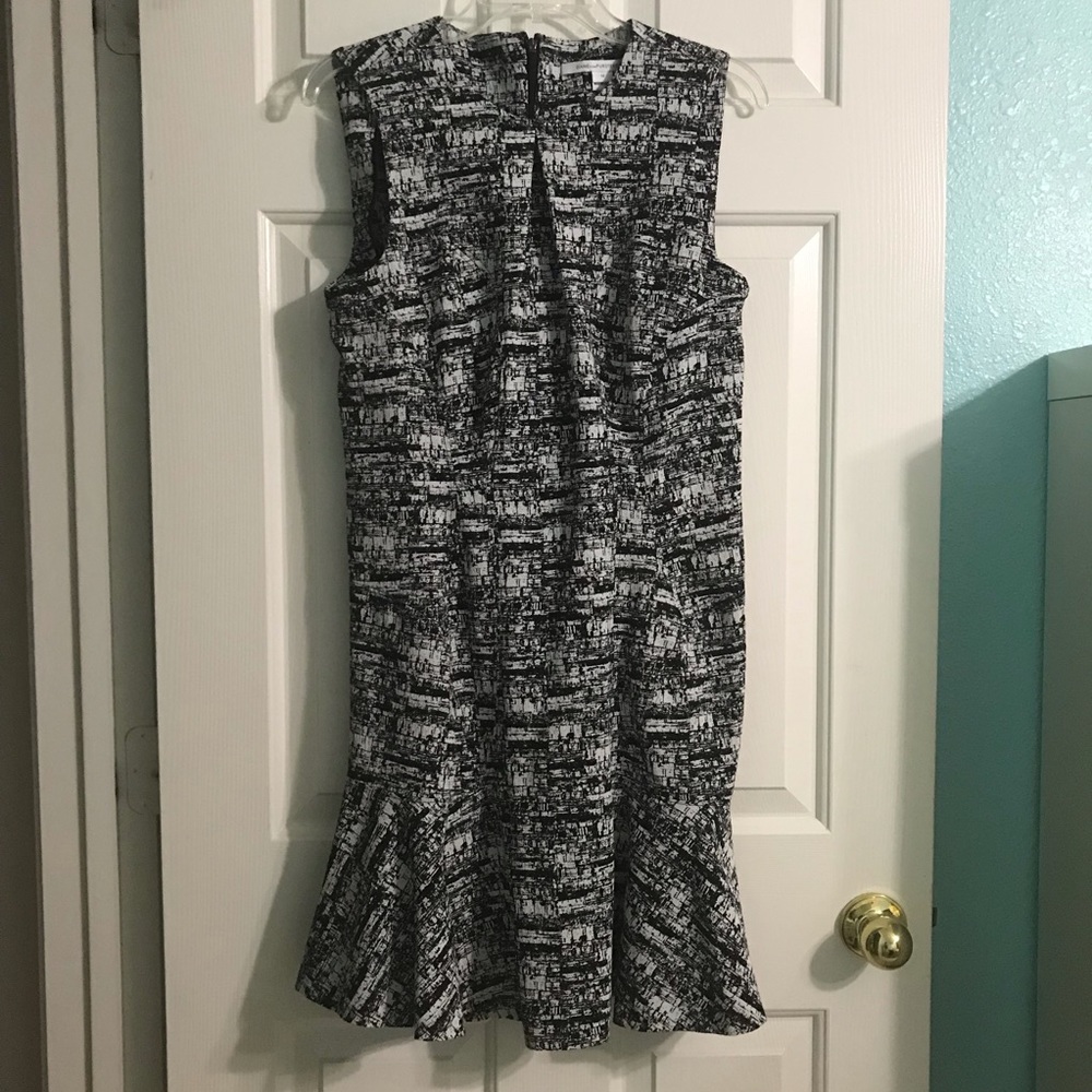 DVF Black and White Dress
